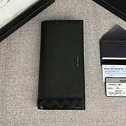 PRADA男士西裝夾 專柜新款式 官網同步 2MV836 黑色黑色波浪拼色 意大利高等原單十字紋牛皮質感極好 長9.5cm高19cm