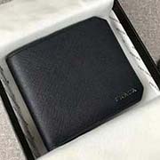 PRADA經典爆款男士短款錢夾 八個卡位 兩個大鈔位 官網同步 2M0513 深藍圓角五字嘜 意大利高等原單十字紋牛皮質感極好 長11cm高9.5cm