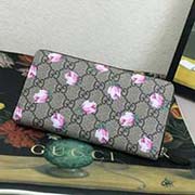 408667 古奇新款玫瑰印花PVC單拉鏈款 高等意大利牛皮 原單代工廠出品 專柜同步 19x10.5x3cm 玫瑰印花黑皮