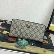 456117 古奇熱賣(mài)PVC杏面料配皮拉鏈款 高等意大利牛皮 原單代工廠出品 專(zhuān)柜同步 19x11x2.5cm 杏PVC鈷藍(lán)