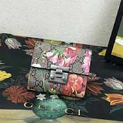 453155 古奇新款皮夾padlock系列新款造型短夾 高等進口牛皮 專柜同步 11x9.5x3cm全開24.5cm 杏PVC紅印