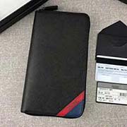 PRADA男士大號單拉鏈錢包 專柜新款式 官網同步 2ML188 黑色拼色字嘜 意大利高等原單十字紋牛皮質感極好 長21cm高12cm