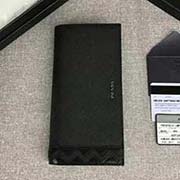 PRADA男士西裝夾 專柜新款式 官網同步 2MV836 黑色波浪拼色 意大利高等原單十字紋牛皮質感極好 長9.5cm高19cm
