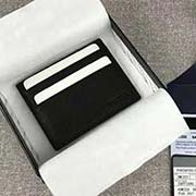 PRADA爆款男士卡包 專柜新款式 官網同步 2MC223 黑色壓字嘜 意大利高等原單十字紋牛皮質感極好 長10cm高8cm