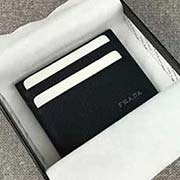 PRADA爆款男士卡包 專柜新款式 官網同步 2MC223 深藍五字嘜 意大利高等原單十字紋牛皮質感極好 長10cm高8cm