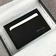 PRADA爆款男士卡包 專柜新款式 官網同步 2MC149 黑色五字嘜 意大利高等原單十字紋牛皮質感極好 長10cm高8cm