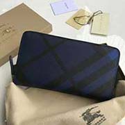 Burberry 柏寶利 原單出品 官方新配色大號拉鏈錢包 煙熏格子搭配進(jìn)口粒面小牛皮 40564191中蘭格 21cmx12cmx3cm