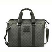 新款精仿男士商務包時尚電腦包歐美風范手提單肩斜挎包268481黑PVC