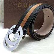 古奇男士高等商務頭層皮平滑扣皮