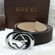 真品專柜古奇皮帶商務男款牛皮