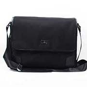 古奇經典男包黑色小牛皮配帆布單肩包斜挎包 162419