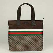 2012新款古奇男女通用包包 時尚帆布紅藍織帶購物袋2