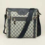 新款古琦男包 時尚休閑男士單肩斜挎包 298188藍色