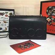 gucci原版 新款流動鏈條包 浮雕標(biāo)