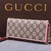 gucci 154185 啡PVC粉紅皮 古奇p