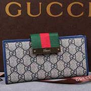 gucci 181668-1 藍(lán)PVC藍(lán)皮 古奇pvc錢包