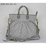 LV女包 新款95350灰色 牛仔布 手提單肩斜挎休閑女包
