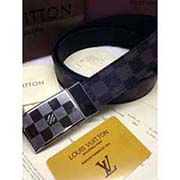 LV男士真皮 針扣頭層純牛皮真