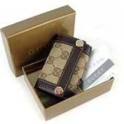 古琦鑰匙包經(jīng)典雙G帆布時(shí)尚鑰匙包154164咖啡