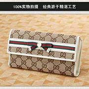 256998 gucci拉鏈長夾/女士真皮錢包