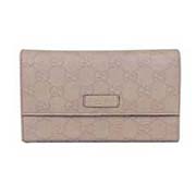 新款古奇gucci錢包 淡粉色真皮長(zhǎng)夾190336 AH012 991