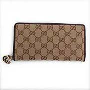 gucci女士錢夾247028 啡色全拉