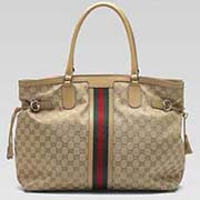 古琦帆布配牛皮時尚單肩包232969 g