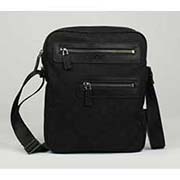 古奇男包92551黑色 休閑時尚帆布包 男士單肩包 斜跨