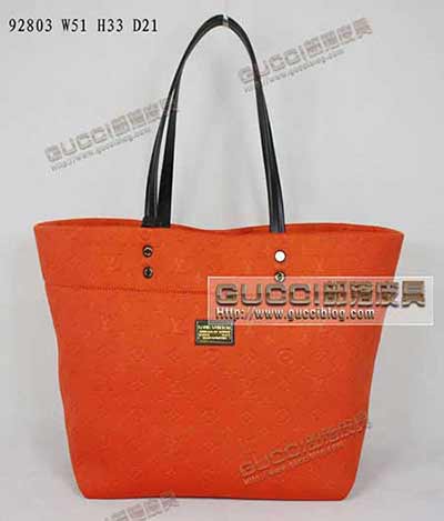 LV經典時尚水波紋手提單肩包92803 橙色