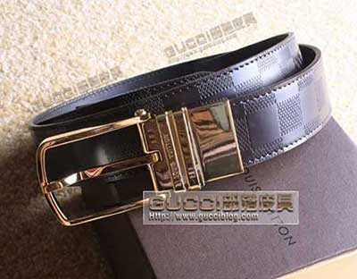 LV黑色全皮皮帶M3599