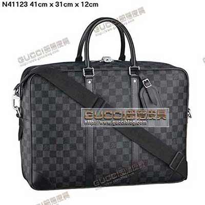 LV男包大號(hào)公文包N41123格仔包電腦包