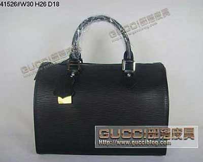 LV女包41526手提真皮經典黑色款lv單肩包