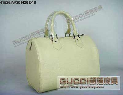 LV女包41526手提真皮經典白色款lv單肩包