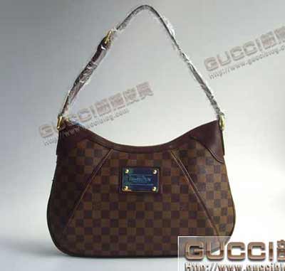 LV新 時尚女包 女士包 黑色棋盤格單肩包N48181格單肩包