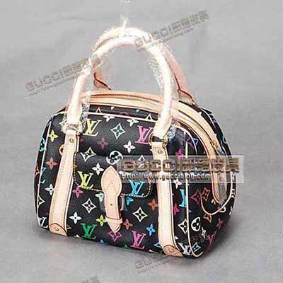 LVLV黑七彩M40097 手提包 時尚氣質淑女手提包