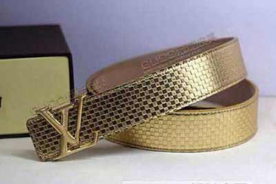 專賣店真品男士真皮LV皮帶 女士經典款路易威登腰帶L43034