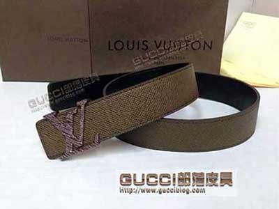 lv進口頭層牛皮真品男士真皮皮帶潮時尚商務純牛皮男L441