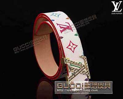 LV男士休閑時(shí)尚LV字母扣真皮純牛皮腰帶 L151642