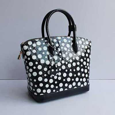 歐美LV大<a href=/lady/ target=_blank class=infotextkey>品牌女包</a>草間彌生同款波點(diǎn)手提包91423圓點(diǎn)漆皮女包