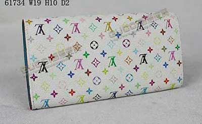 LV路易威登61734.4白配內面蘭色錢包