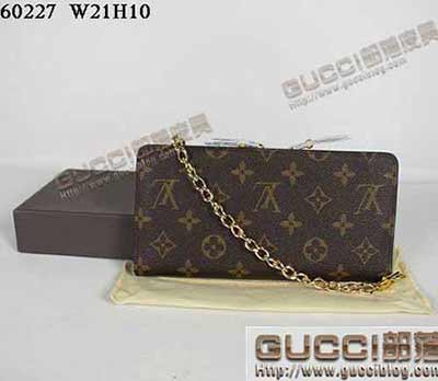 LV路易威登60227米白經典老花錢包