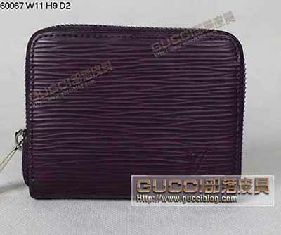 LV路易威登水波紋錢包60067 紫色