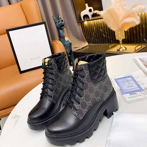 GUCCI大品牌專柜女鞋 真皮松糕厚