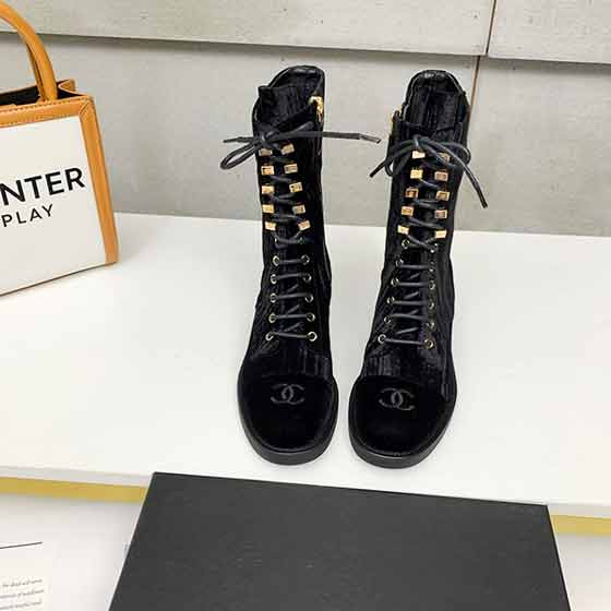 官網同步高版本大品牌高等品質女靴 跟E短靴 新款8寸