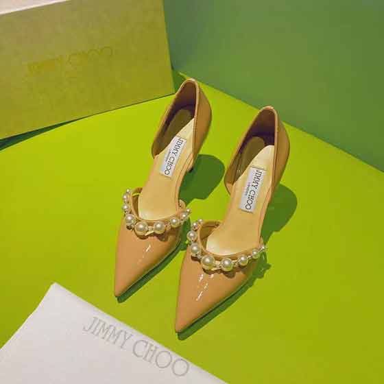 Jimmy Choo Jc專柜新款珍珠鉆