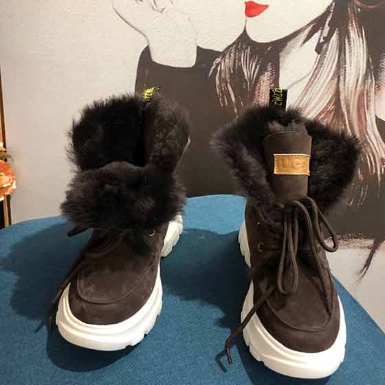 女鞋官網UGG皮毛一體橡膠發