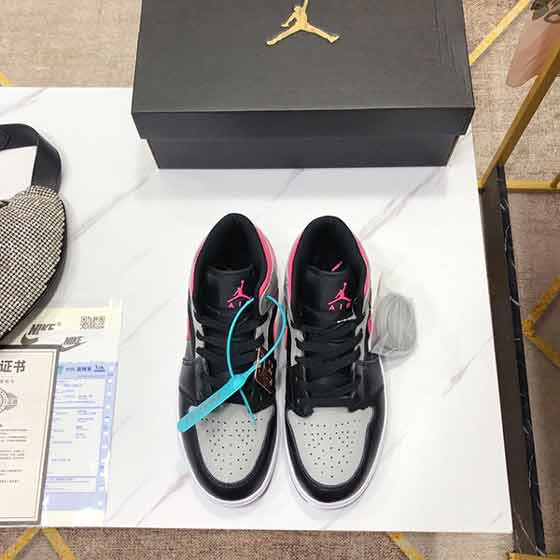 Air Jordan 1 Mid SE AJ1/喬1板鞋女新款低幫黑白熊貓百搭莆田aj女鞋