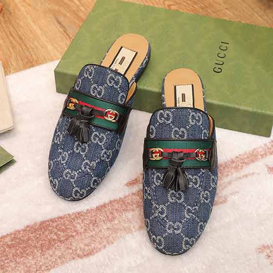 gucci經典女鞋，經典雙G字母交織