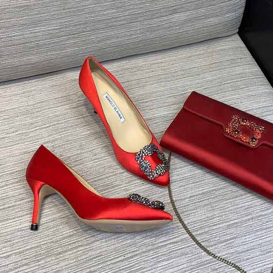 Manolo Blahnik品牌休閑涼鞋 夏季百搭時尚女士真皮休閑鞋