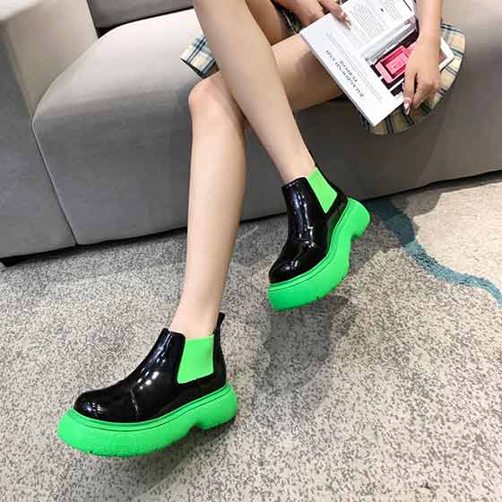 DYMALNOTPY新款厚底系帶單鞋、矮靴、高靴。